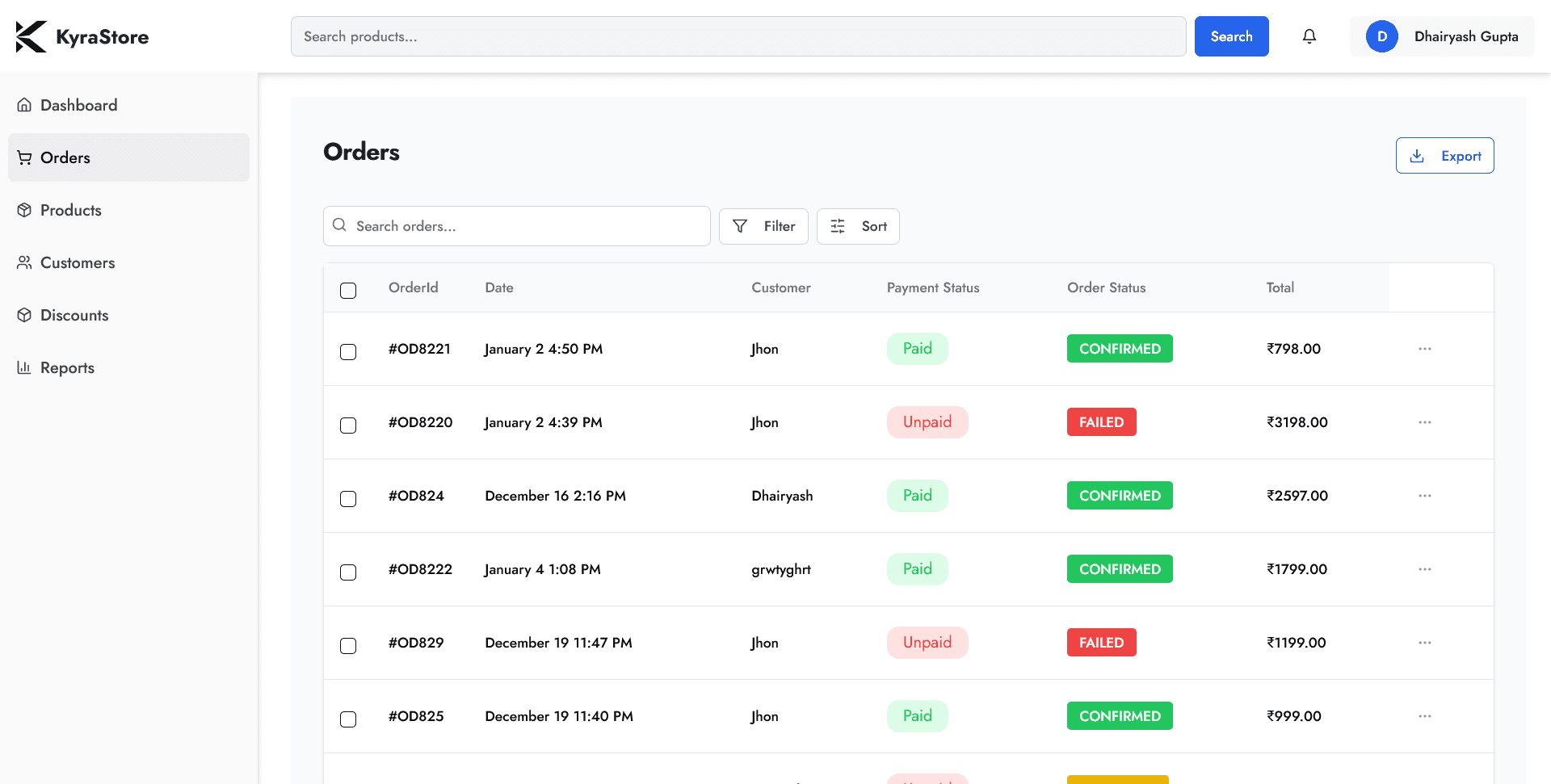 Order management